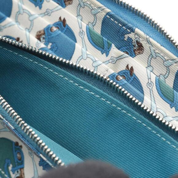 HERMES Blue Leather Wallet - Picture 9 of 9